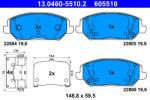 ATE Set placute frana ATE 13.0460-5510.2 (13.0460-5510.2)
