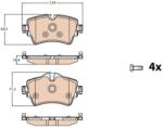 TRW Set placute frana TRW GDB2087 (GDB2087)