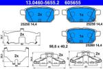 ATE Set placute frana ATE 13.0460-5655.2 (13.0460-5655.2)