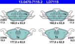 ATE Set placute frana ATE 13.0470-7115.2 (13.0470-7115.2)