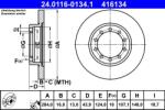 ATE Disc frana spate Ford Transit ATE 24.0116-0134.1 (24.0116-0134.1)