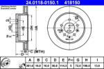 ATE Disc frana spate Mazda Cx-7 ATE 24.0118-0150.1 (24.0118-0150.1)