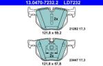 ATE Set placute frana ATE 13.0470-7232.2 (13.0470-7232.2)
