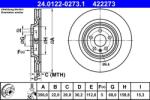 ATE Disc frana Audi A6 C7, A7 ATE 24.0122-0273.1 (24.0122-0273.1)