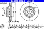 ATE Disc frana fata BMW Seria 3 E90/E91, X1 E84 ATE 24.0130-0192.1 (24.0130-0192.1)