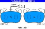 ATE Set placute frana, frana disc ATE 13.0460-6916.2 - fixbox