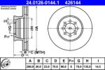 ATE Disc frana fata Mercedes Sprinter ATE 24.0126-0144.1 (24.0126-0144.1)