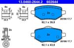 ATE Set placute frana ATE 13.0460-2644.2 (13.0460-2644.2)