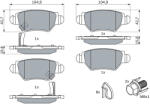 Bosch Set placute frana BOSCH 0 986 494 014 (0 986 494 014)