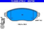 ATE Set placute frana axa fata ATE 13046027982 (13.0460-2798.2)