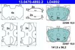 ATE Set placute frana ATE 13.0470-4892.2 (13.0470-4892.2)