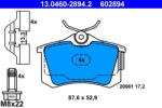ATE Set placute frana ATE 13.0460-2894.2 (13.0460-2894.2) - fixbox