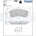 DELPHI Set placute frana, frana disc DELPHI LP1994 - fixbox