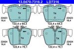 ATE Set placute frana ATE 13.0470-7316.2 (13.0470-7316.2)