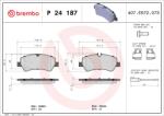 BREMBO Set placute frana BREMBO P 24 187 (P 24 187)