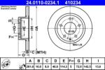 ATE Disc frana spate Mazda 626 V, 626 IV ATE 24.0110-0234.1 (24.0110-0234.1)