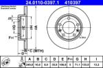 ATE Disc frana spate Peugeot 308 II ATE 24.0110-0397.1 (24.0110-0397.1)