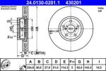 ATE Disc frana fata Lexus GS, IS III ATE 24.0130-0201.1 (24.0130-0201.1)