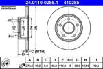 ATE Disc frana spate Nissan Primera, Almera Tino ATE 24.0110-0285.1 (24.0110-0285.1)