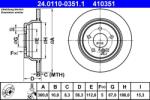 ATE Disc frana spate Mercedes SL R230 ATE 24.0110-0351.1 (24.0110-0351.1)