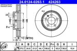 ATE Disc frana fata VW Polo VI, Seat Ibiza V ATE 24.0124-0263.1 (24.0124-0263.1)
