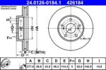 ATE Disc frana fata Toyota Auris, Corolla ATE 24.0126-0184.1 (24.0126-0184.1)