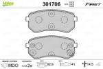 VALEO Set placute frana VALEO 301706 (301706)