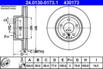 ATE Disc frana fata BMW Seria 5 E60/E61, Seria 6 E63 ATE 24.0130-0173.1 (24.0130-0173.1)