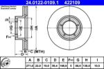 ATE Disc frana Opel Commodore B/C, Senator A ATE 24.0122-0109.1 (24.0122-0109.1)
