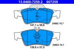 ATE Set placute frana ATE 13.0460-7259.2 (13.0460-7259.2) - fixbox