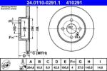ATE Disc frana spate Opel Combo, Corsa C ATE 24.0110-0291.1 (24.0110-0291.1)