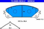 ATE Set placute frana ATE 13.0460-5634.2 (13.0460-5634.2) - fixbox