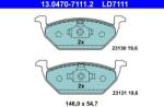 ATE Set placute frana axa fata [Ceramica] ATE 13047071112 (13.0470-7111.2)