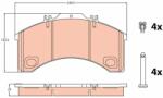 TRW Set placute frana TRW GDB5024 (GDB5024)