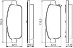 Bosch Set placute frana BOSCH 0 986 495 259 (0 986 495 259)