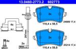 ATE Set placute frana ATE 13.0460-2773.2 (13.0460-2773.2) - fixbox