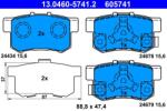 ATE Set placute frana ATE 13.0460-5741.2 (13.0460-5741.2) - fixbox
