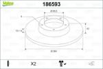 VALEO Disc frana VALEO 186593 - fixbox