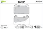 VALEO Set placute frana VALEO 302584 (302584)