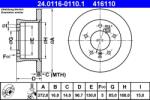 ATE Disc frana spate Mercedes Sprinter, Clasa G W463 ATE 24.0116-0110.1 (24.0116-0110.1)