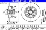 ATE Disc frana spate Renault Megane III, Fluence ATE 24.0108-0116.2 (24.0108-0116.2)