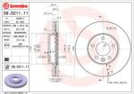 BREMBO Disc frana BREMBO 09. D211.11 (09.D211.11)