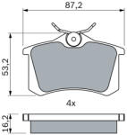 Bosch Set placute frana BOSCH 0 986 494 387 (0 986 494 387)