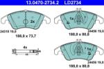 ATE Set placute frana ATE 13.0470-2734.2 (13.0470-2734.2)