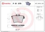 BREMBO Set placute frana BREMBO P 61 079 (P 61 079)