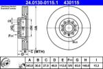 ATE Disc frana fata VW Passat B6, Audi A3 ATE 24.0130-0115.1 (24.0130-0115.1)