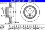 ATE Disc frana spate BMW Z4 E85/E86 ATE 24.0119-0112.1 (24.0119-0112.1)