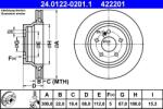 ATE Disc frana spate Mercedes Clasa E W211, CLS X218 ATE 24.0122-0201.1 (24.0122-0201.1)