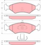 TRW Set placute frana TRW GDB1222 (GDB1222)