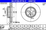 ATE Disc frana compus BMW Seria 5 F07/F10, Seria 7 F01 ATE 24.0136-0114.2 (24.0136-0114.2)